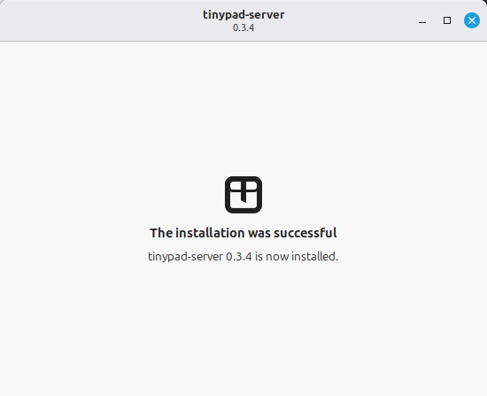Linux Mint Package Installer: The installation was successful, ilopad-server is now installed